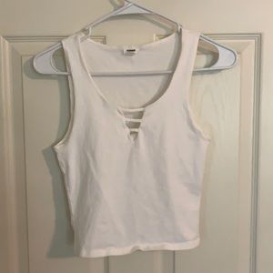 White cropped tank